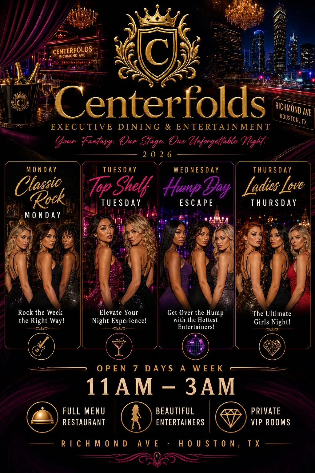 Luxury Centerfolds promotional design