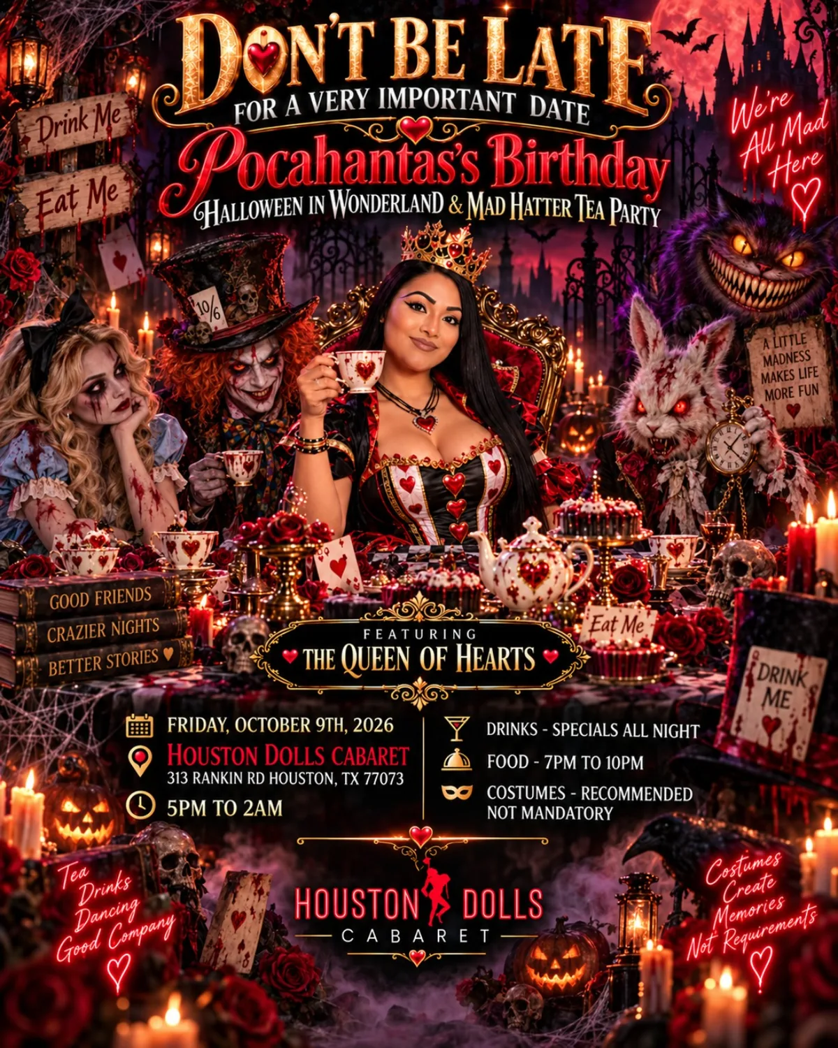 Halloween Wonderland birthday event flyer
